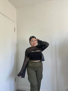 90’s Classic Cropped Sweater  (black)